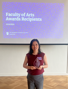 2023/24 Dean of Arts Faculty Research Award Recipient